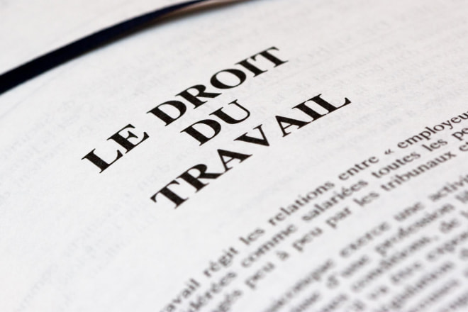 Image d'une page ayant pour titre Le Droit du Travail